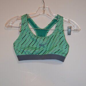 NIKE  Better Fit DRI-FIT Neon Green-Grey Sport Active Wear Stretchy Crop Top XS